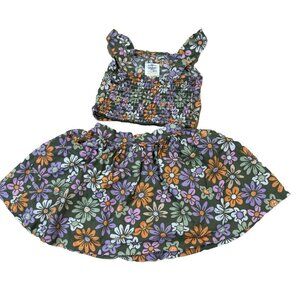 Kids Peanuts‎ Floral 2 Piece Set Multicolor Size 3T